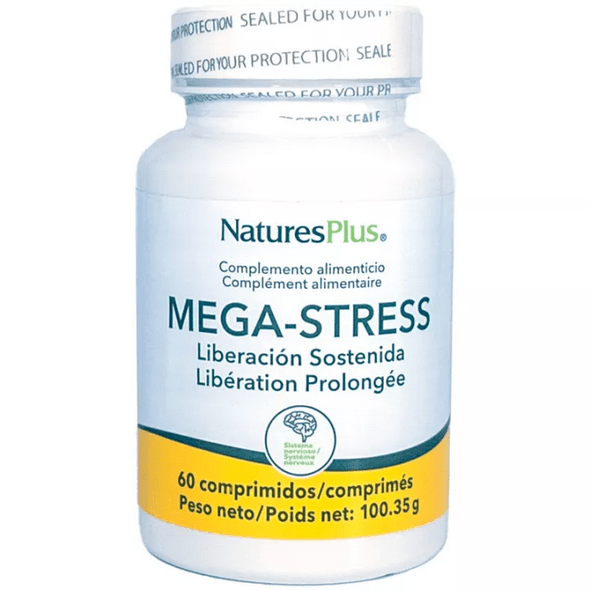 Natures Plus Mega Stress 60 tablets Long-lasting action - Maple Wellness Supplements