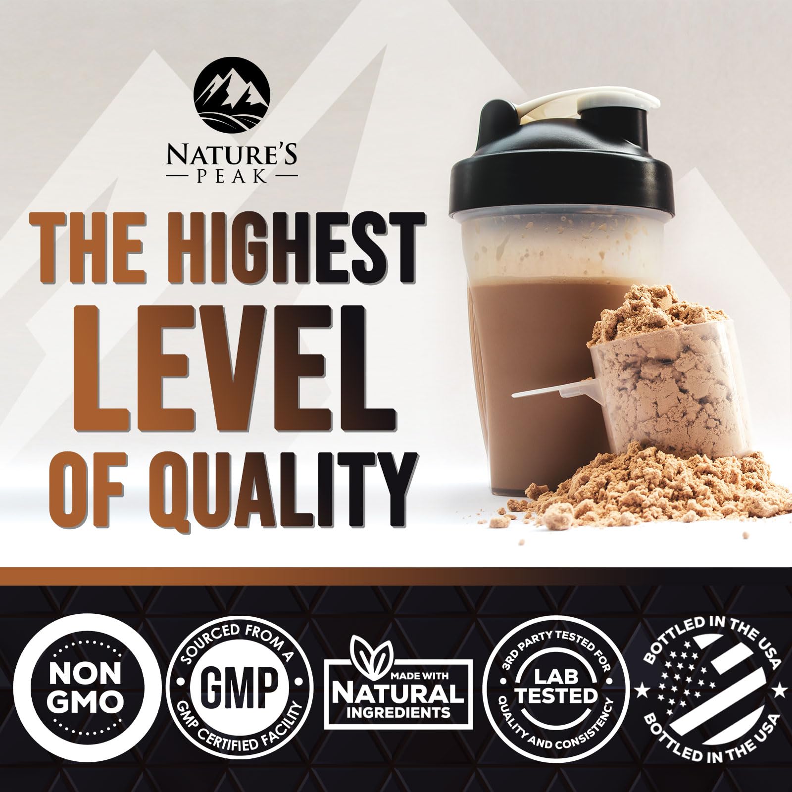 Nature's Premium 100% Whey Protein Powder, 24g of Protein, Double Rich Chocolate - Maple Wellness Supplements