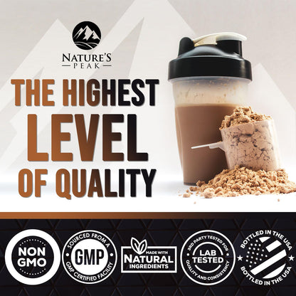 Nature's Premium 100% Whey Protein Powder, 24g of Protein, Double Rich Chocolate - Maple Wellness Supplements
