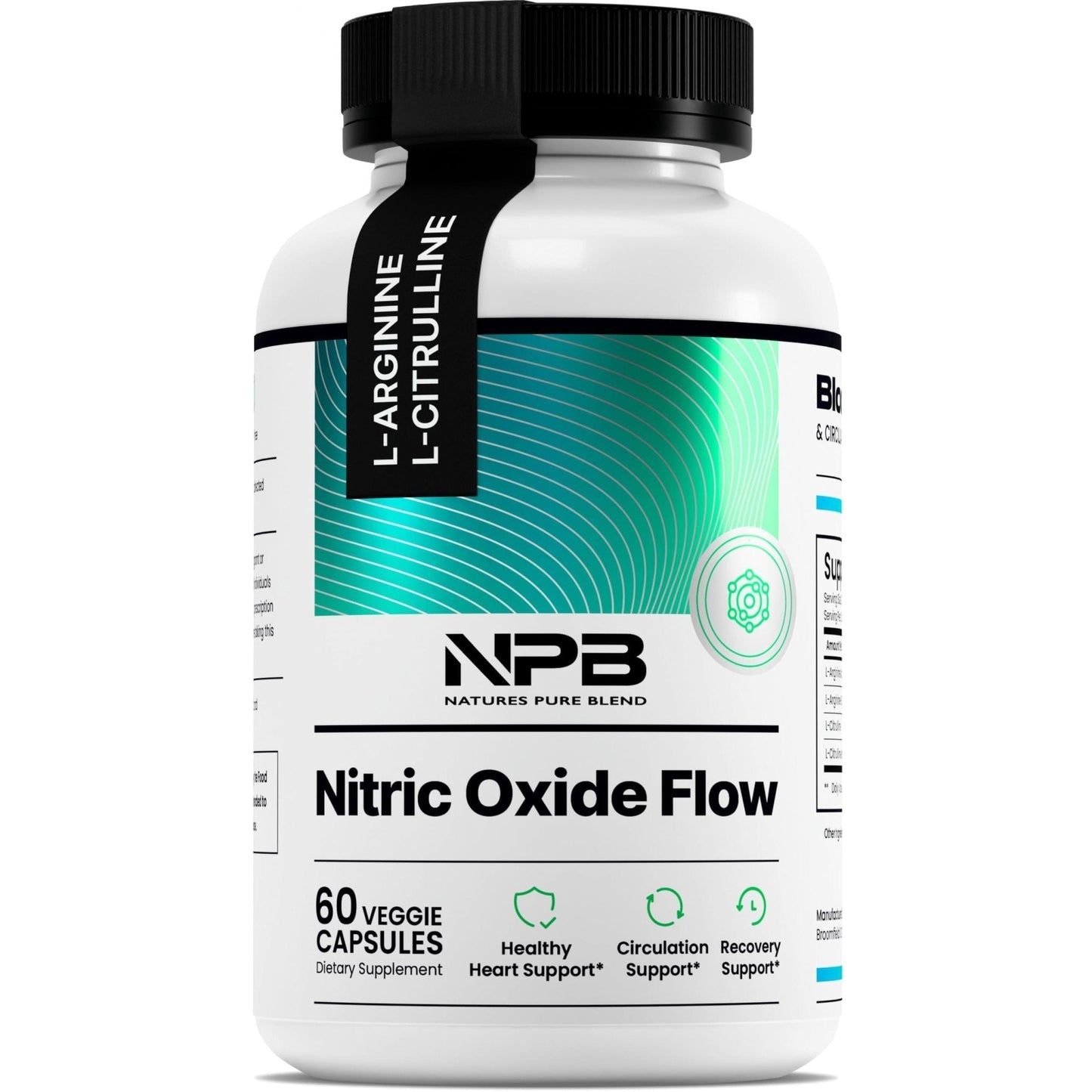 Nature's Pure Blend Nitric Oxide Supplements for Men – L-Arginine L-Citrulline – Heart Support & Flow Circulation Booster – 1500MG L Arginine and L Citrulline, Preworkout, Bodybuilding - Maple Wellness Supplements