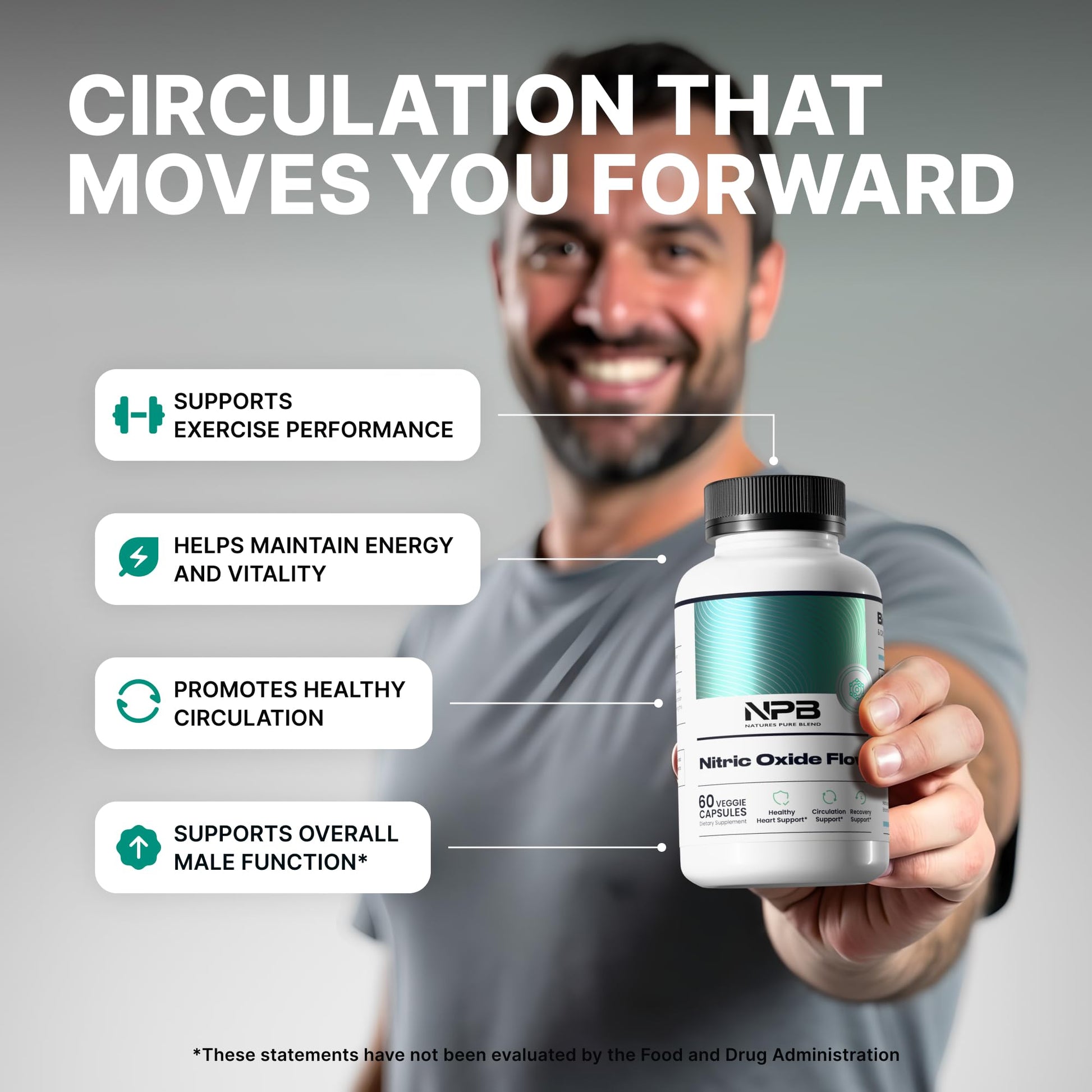 Nature's Pure Blend Nitric Oxide Supplements for Men – L-Arginine L-Citrulline – Heart Support & Flow Circulation Booster – 1500MG L Arginine and L Citrulline, Preworkout, Bodybuilding - Maple Wellness Supplements