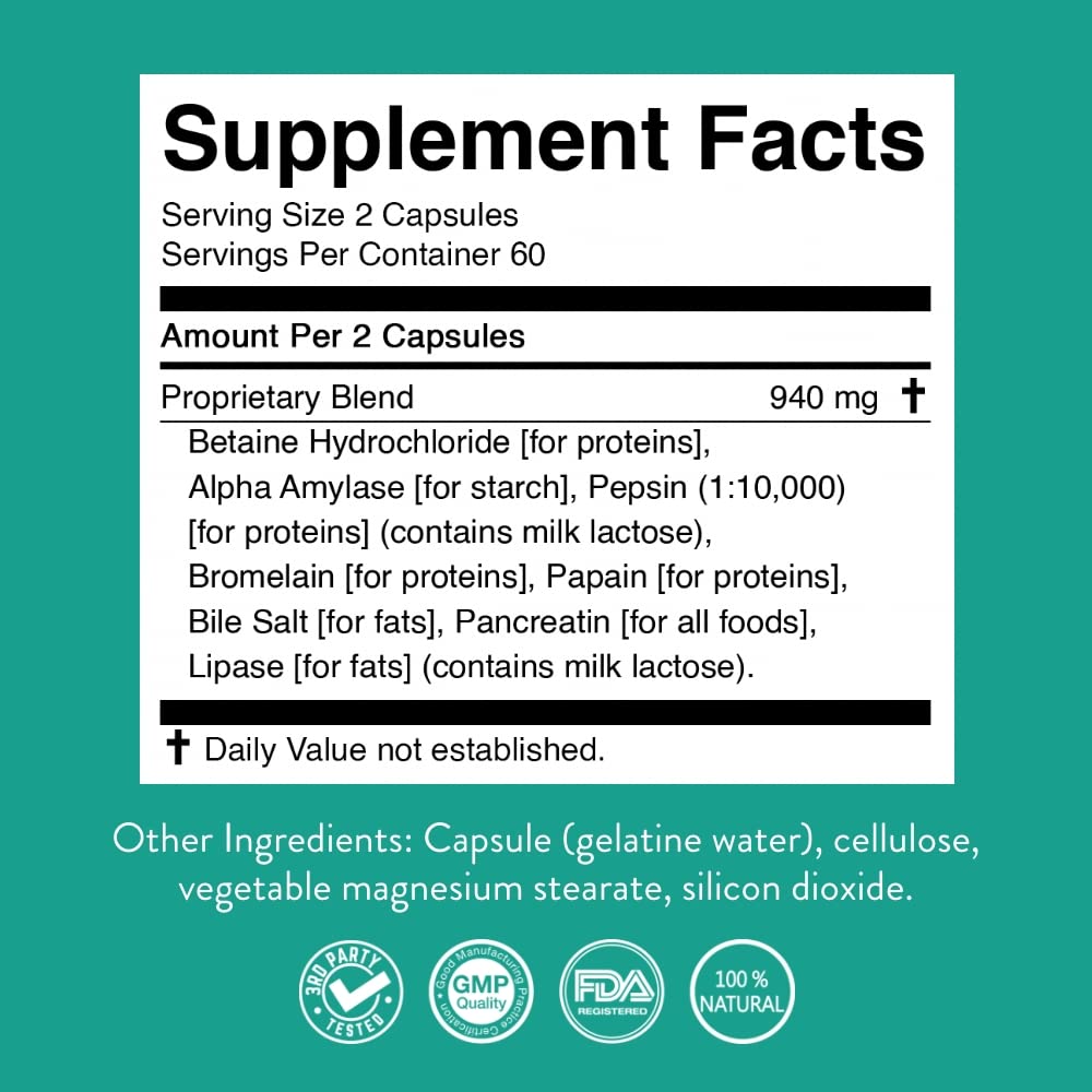 Nature's Sunshine Food Enzymes - Digestive Support with Prebiotics and Probiotics for Gut Health - Digestive Enzyme Supplement for Digestive Health - Maple Wellness Supplements