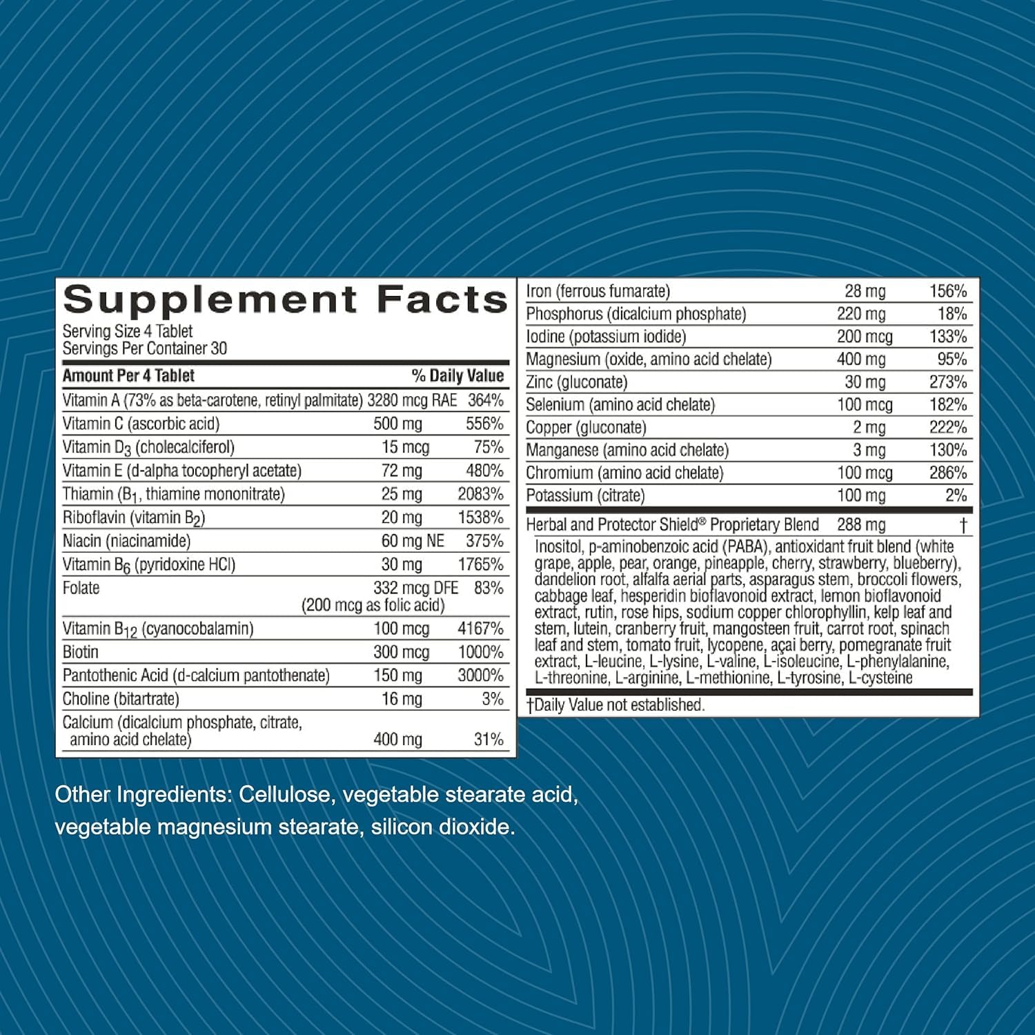 Nature's Sunshine Super Supplemental: Complete Multivitamin with Minerals, Antioxidants & More for Nutritional Gaps, Overall Health, Immune & Energy Support. 120 Tabs - Maple Wellness Supplements