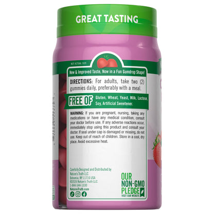 Nature's Truth Collagen Peptide Gummies for Women | 60 Count Type 1 and 3 | Strawberry Flavor - Maple Wellness Supplements
