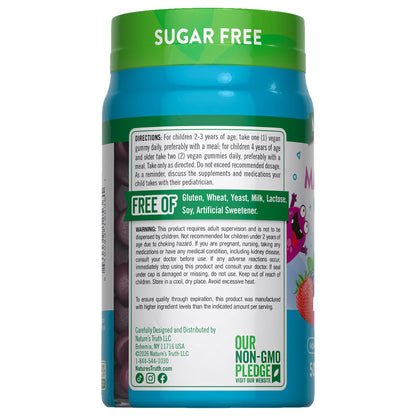 Nature's Truth Magnesium Gummies for Kids | Glycinate & Citrate | 50 Count | Mixed Berry Flavor | Vegan, Non-GMO - Maple Wellness Supplements