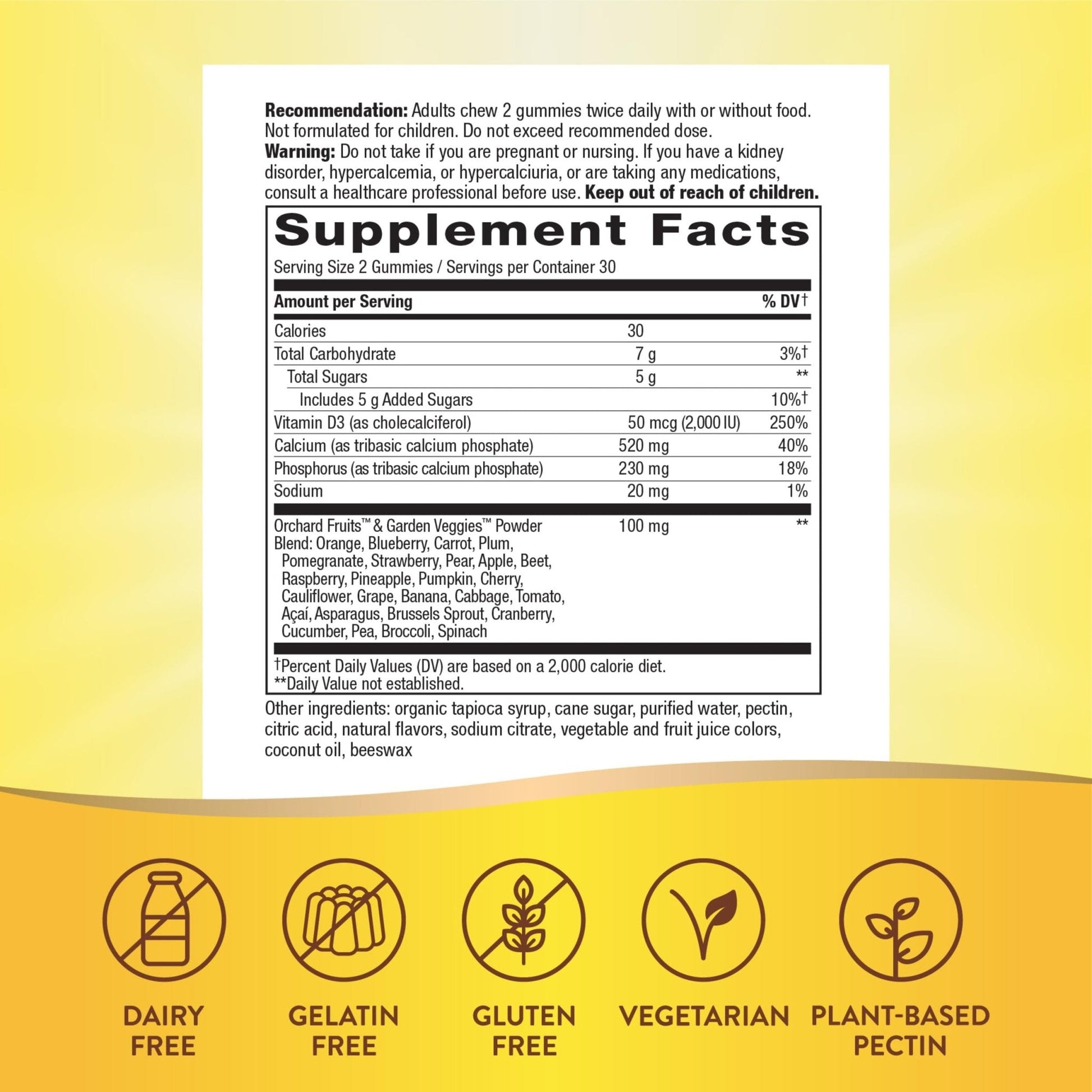 Nature’s Way Alive! Chewable Calcium Gummies with Vitamin D3, Daily Supplement Supports Healthy Bones and Teeth, and Muscle Function*, Strawberry and Raspberry - Maple Wellness Supplements