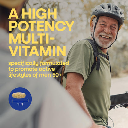 Nature's Way Alive! Men’s 50+ Daily Ultra Multivitamin, High Potency Formula, Supports Healthy Brain, Eyes & Heart*, with Methylated B12 - Maple Wellness Supplements