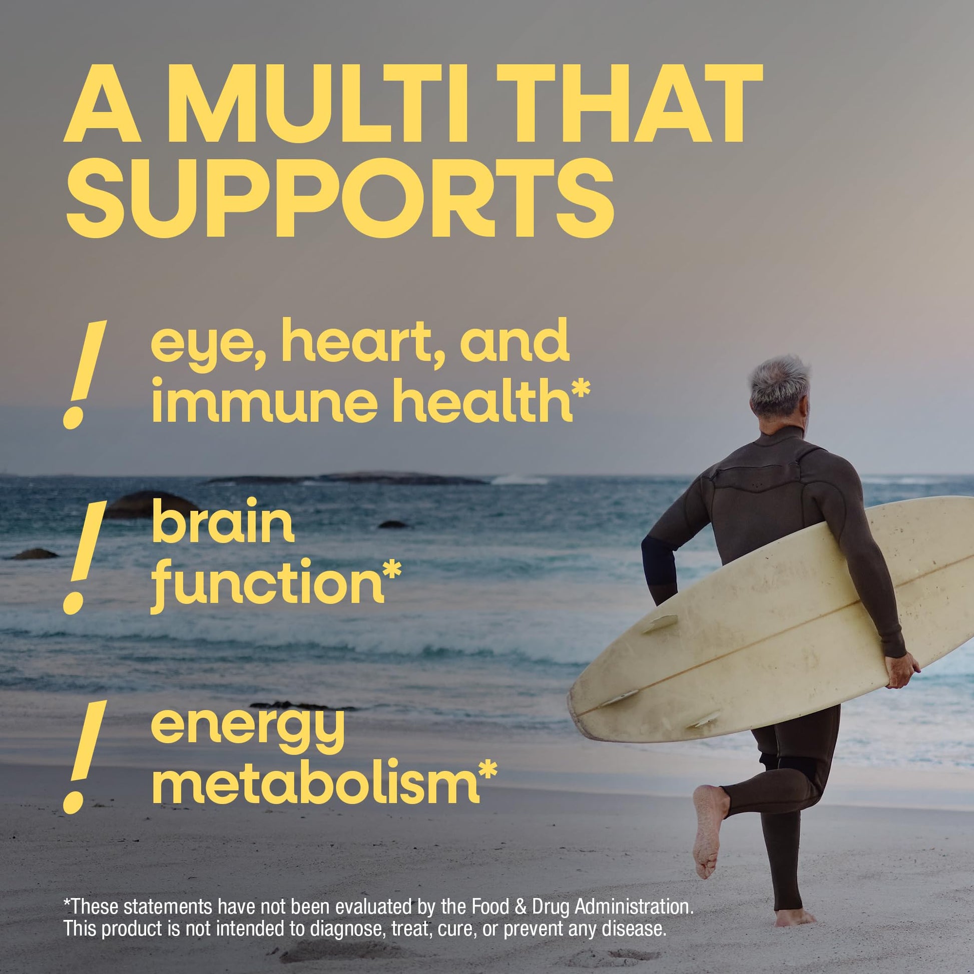 Nature’s Way Alive! Men’s 50 Plus Multivitamin Gummy, Daily Chewable Multivitamins for Men with B-Vitamins, Vitamin D3 & Zinc, Supports Heart - Maple Wellness Supplements