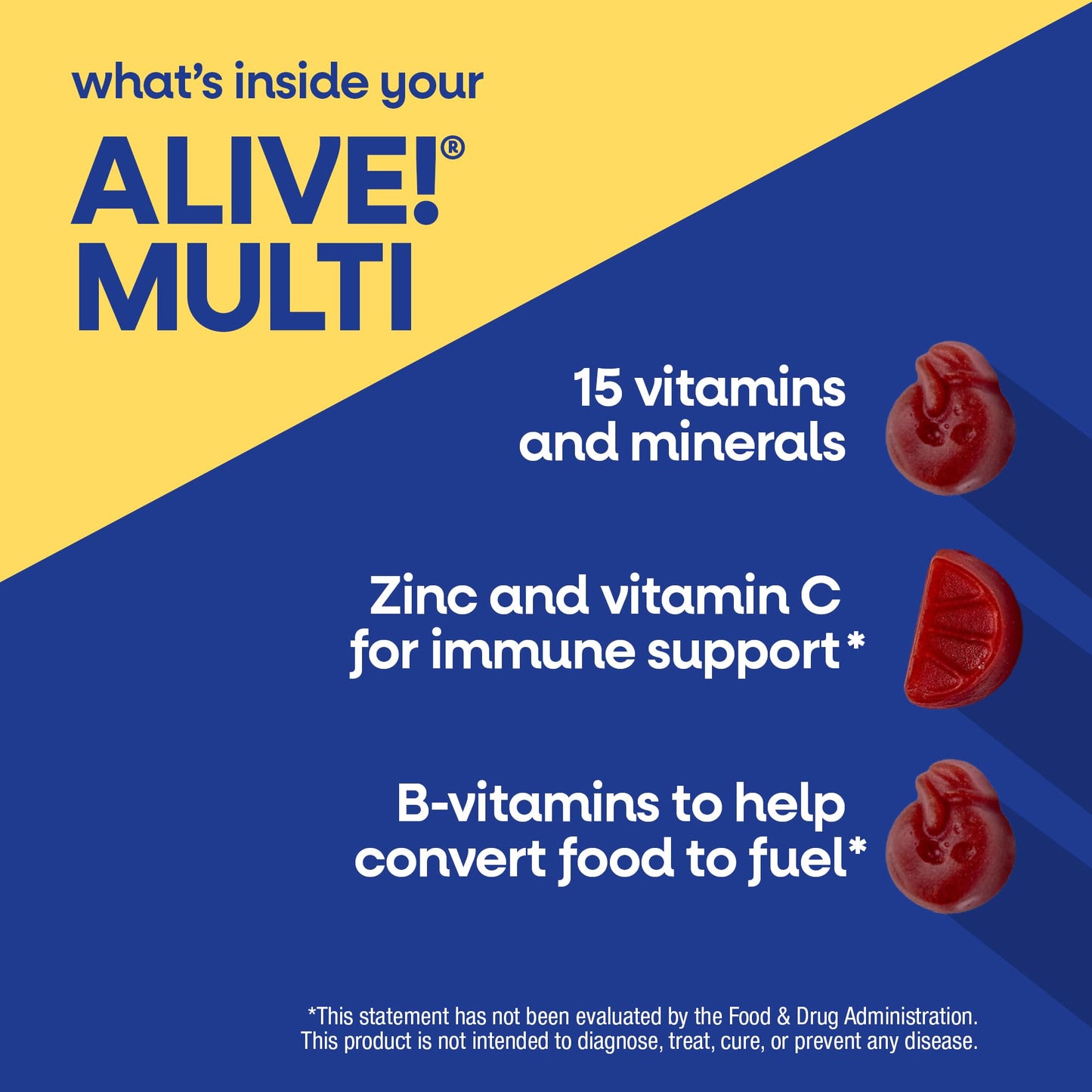 Nature’s Way Alive! Men’s 50 Plus Multivitamin Gummy, Daily Chewable Multivitamins for Men with B-Vitamins, Vitamin D3 & Zinc, Supports Heart - Maple Wellness Supplements