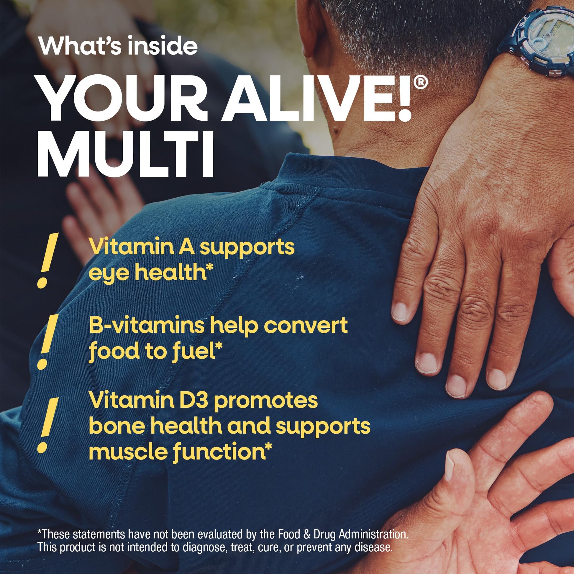 Nature’s Way Alive! Men’s 50 Plus Premium Gummy Multivitamin, Supports Healthy Heart, Brain & Muscle Function with High Potency B-Vitamins, Vitamin A, C, D3 - Maple Wellness Supplements