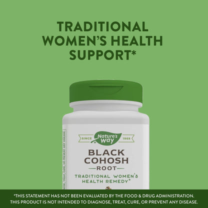 Nature's Way Black Cohosh Root, Traditional Support for Women's Health*, 540 mg - Maple Wellness Supplements