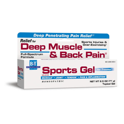 Nature's Way Boericke & Tafel Sports Gel, Relief for Deep Muscle, Joint, Tendon, & Back Pain and Inflammation, Homeopathic, 2.5 oz - Maple Wellness Supplements