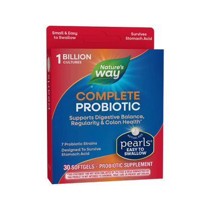 Nature's Way Complete Probiotic Pearls, Supports Digestive Balance*, 1 Billion Live Cultures, Supplement for Men and Women, No Refrigeration Required, 30 softgels - Maple Wellness Supplements