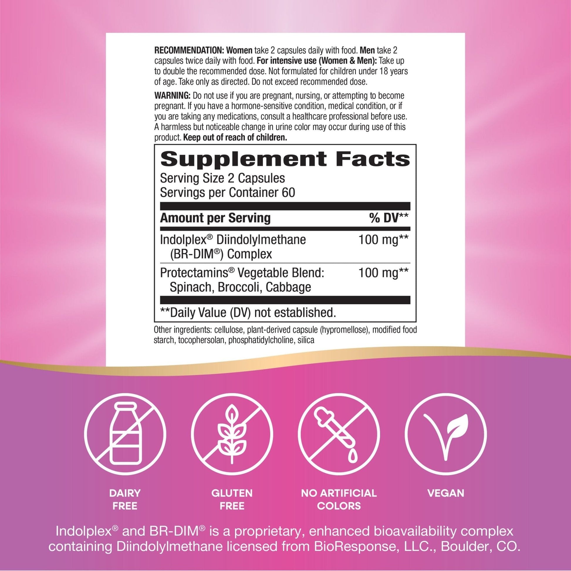 Nature's Way DIM-Plus, DIM Supplement, Supports Balanced Estrogen Metabolism*, Supports Estrogen Hormone Balance*, Diindolylmethane, 120 Vegan Capsules - Maple Wellness Supplements