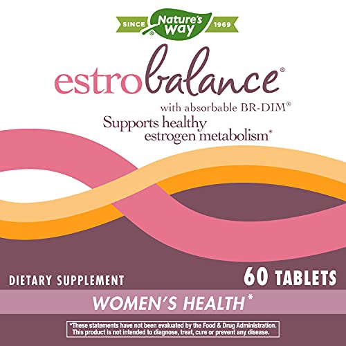 Nature's Way Estrobalance, Absorbable BR-DIM, Supports Healthy Estrogen Metabolism*, Vegan, Gluten Free, 60 Tablets (Packaging May Vary) - Maple Wellness Supplements