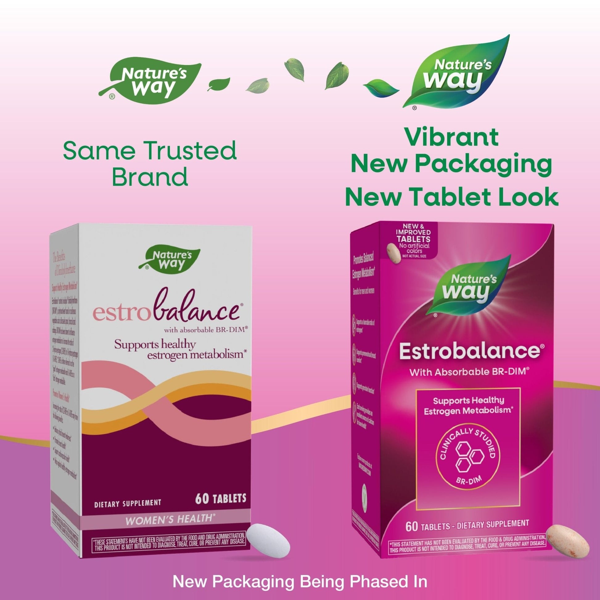 Nature's Way Estrobalance, Absorbable BR-DIM, Supports Healthy Estrogen Metabolism*, Vegan, Gluten Free, 60 Tablets (Packaging May Vary) - Maple Wellness Supplements