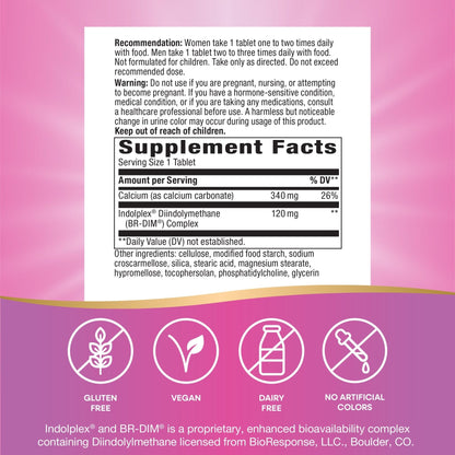 Nature's Way Estrobalance, Absorbable BR-DIM, Supports Healthy Estrogen Metabolism*, Vegan, Gluten Free, 60 Tablets (Packaging May Vary) - Maple Wellness Supplements