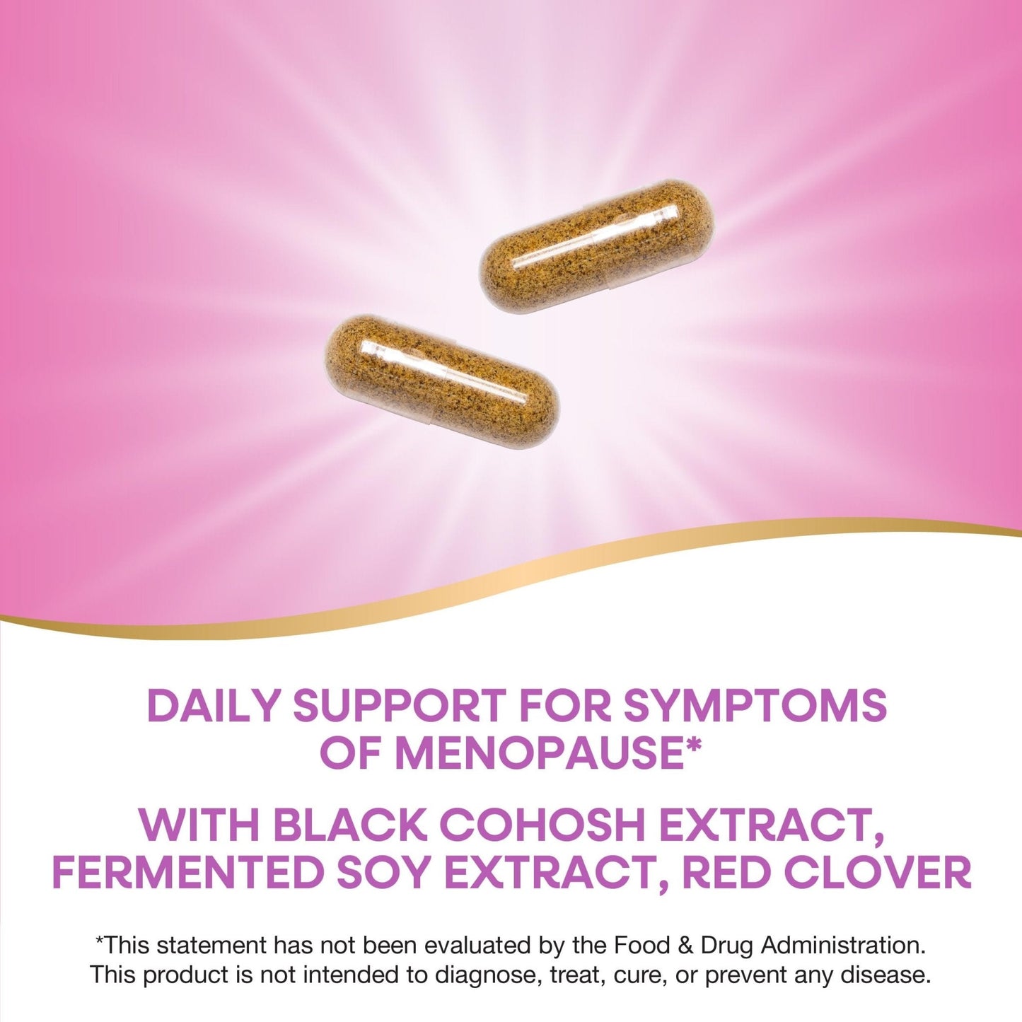 Nature's Way EstroSoy, Menopause Relief Blend*, Helps Relieve Menopausal Symptoms*, Black Cohosh, Fermented Soy Extracts, Red Clover, 60 Vegan Capsules (Packaging May Vary) - Maple Wellness Supplements