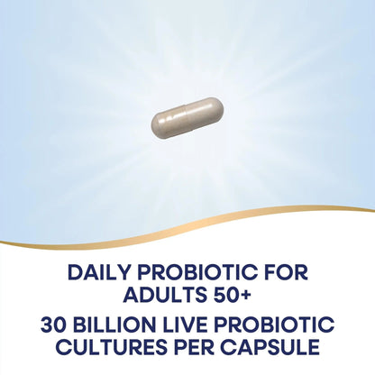 Nature's Way Fortify 50+ Daily Probiotic for Men & Women, 30 Billion Live Cultures, Colon, Digestive, and Immune Health Support* Supplement, 30 Capsules - Maple Wellness Supplements