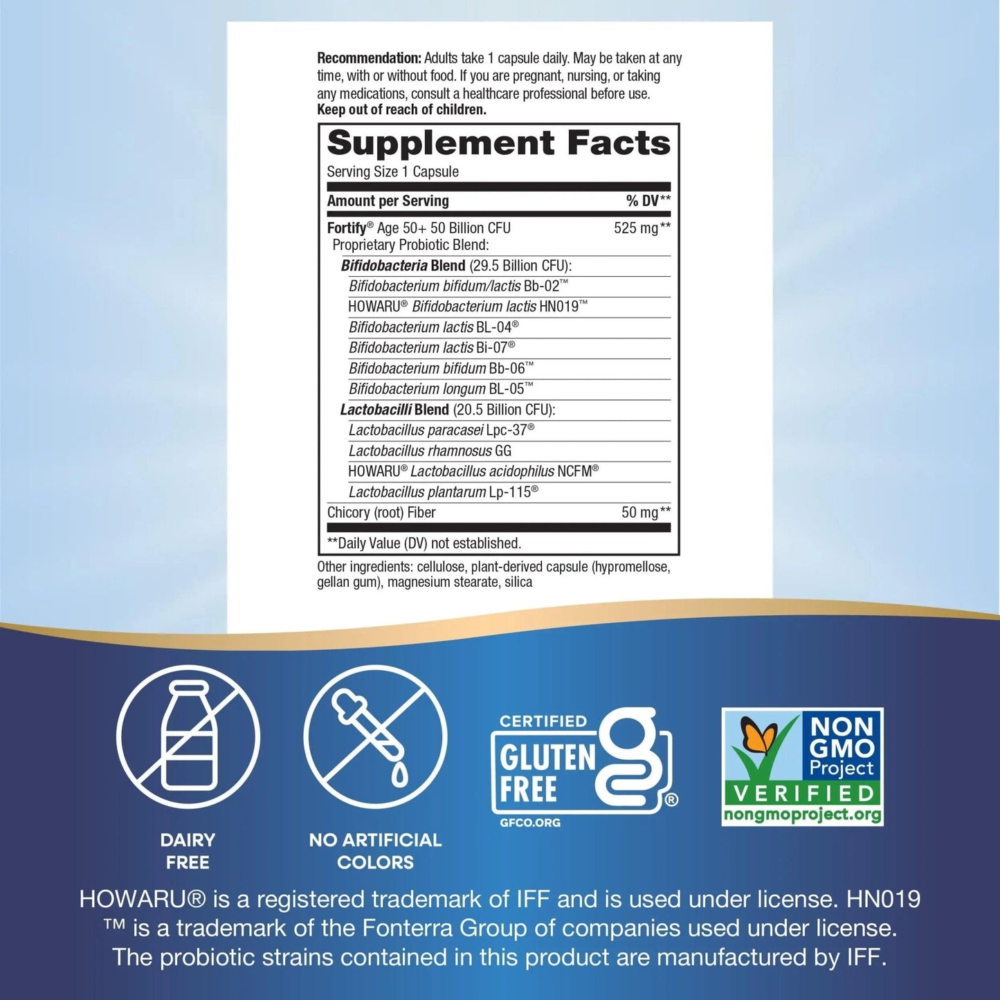 Nature's Way Fortify 50+ Daily Probiotic for Men & Women, 30 Billion Live Cultures, Colon, Digestive, and Immune Health Support* Supplement, 30 Capsules - Maple Wellness Supplements
