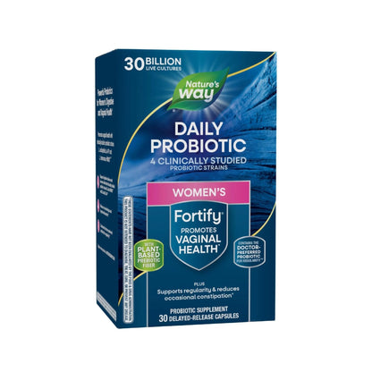 Nature’s Way Fortify Women’s Probiotic, 30 Billion Live Cultures, 11 Strains, Prebiotic, 30 Capsules - Maple Wellness Supplements