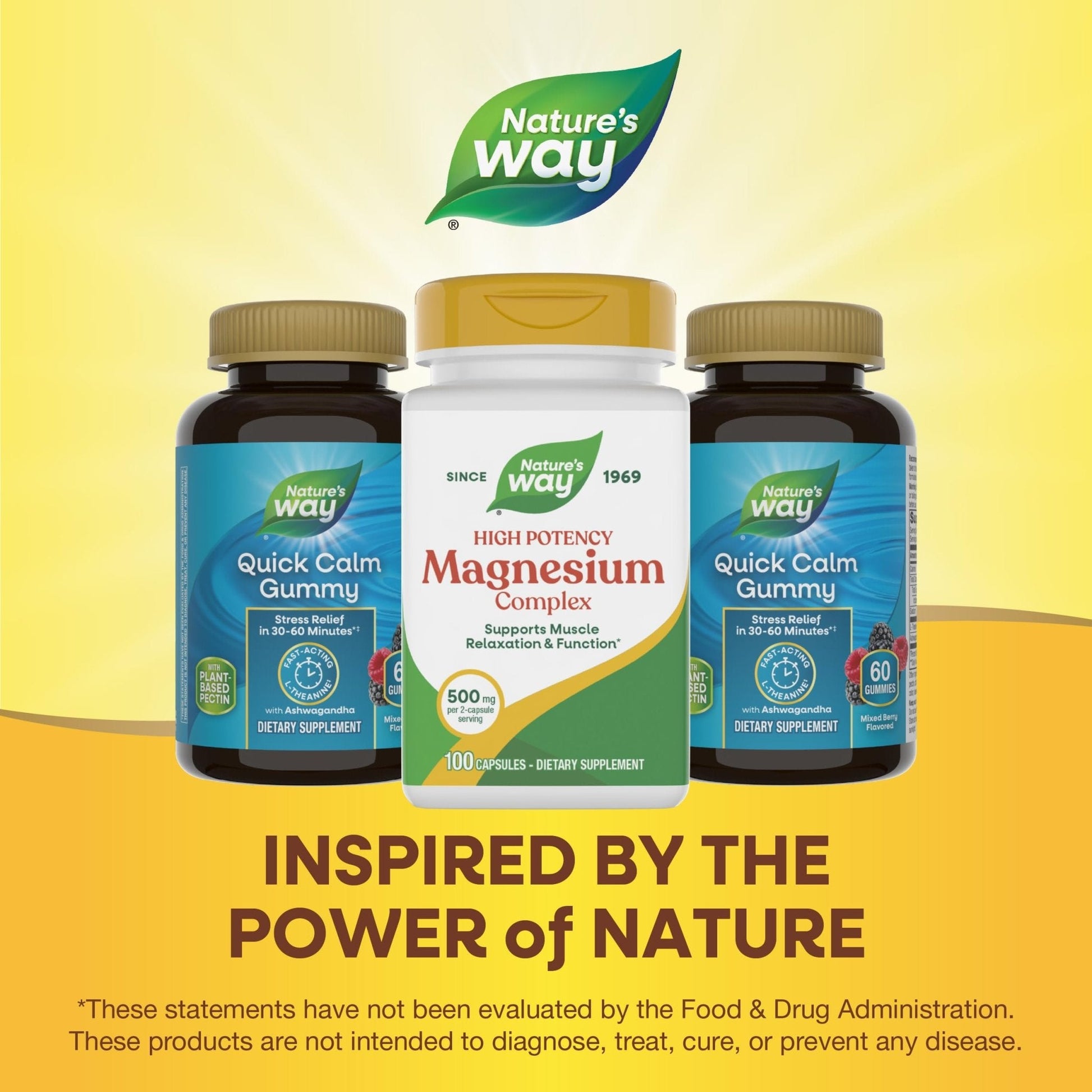 Nature's Way Magnesium Complex, Supports Muscle Relaxation*, Muscle Function*, Promotes a sense of Calm*, Magnesium Citrate and Oxide, 100 Capsules - Maple Wellness Supplements