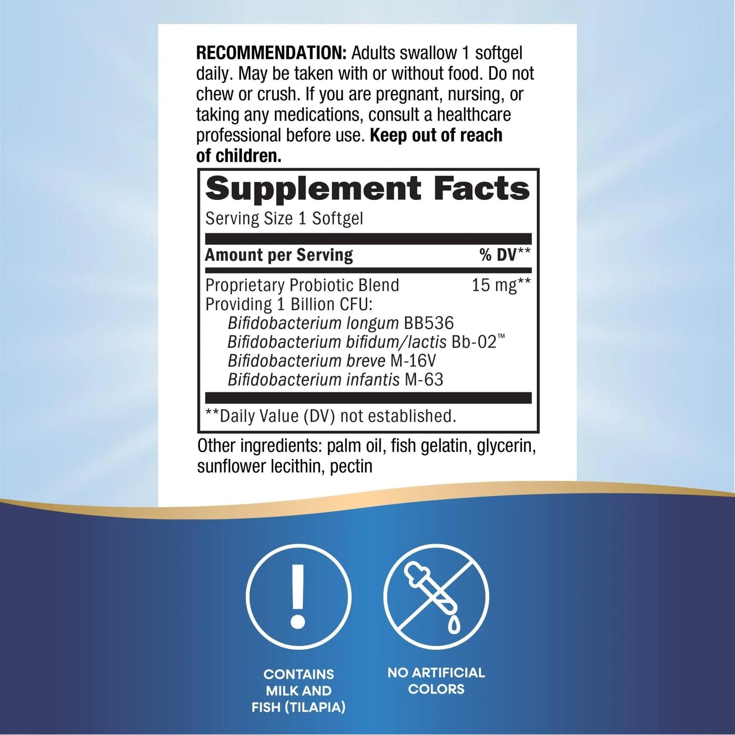 Nature's Way Pearls Adult 50+ Probiotic, Probiotics for Digestive Health* Supports Regularity, Immune & Colon Health*, 1 Billion Cultures, No Refrigeration Needed, 30 Softgels - Maple Wellness Supplements