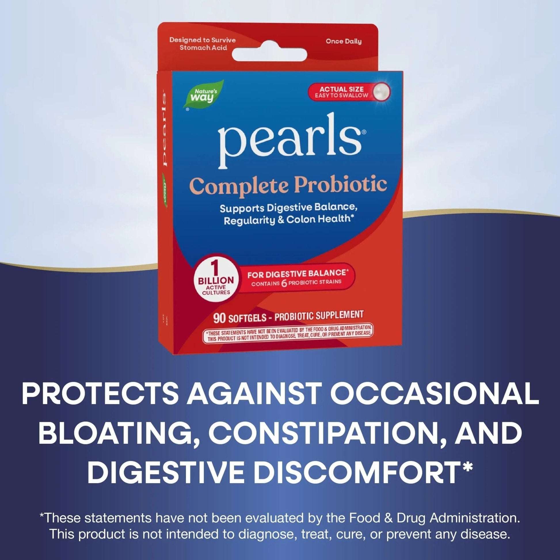 Nature's Way Probiotic Pearls Complete, 1 Billion Live Cultures, 90 Softgels - Maple Wellness Supplements