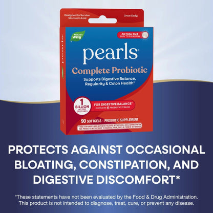 Nature's Way Probiotic Pearls Complete, 1 Billion Live Cultures, 90 Softgels - Maple Wellness Supplements