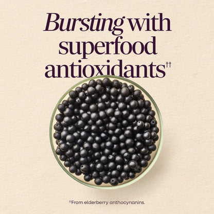 Nature’s Way Sambucus Elderberry Gummies, Immune Support Gummy for Adults & Kids Ages 4+ with Black Elderberry Extract, Vitamin C - Maple Wellness Supplements