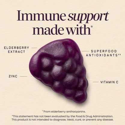 Nature’s Way Sambucus Kids Elderberry Immune Gummies with Black Elderberry Extract, Daily Immune Support Gummy with Vitamin C and Zinc - Maple Wellness Supplements