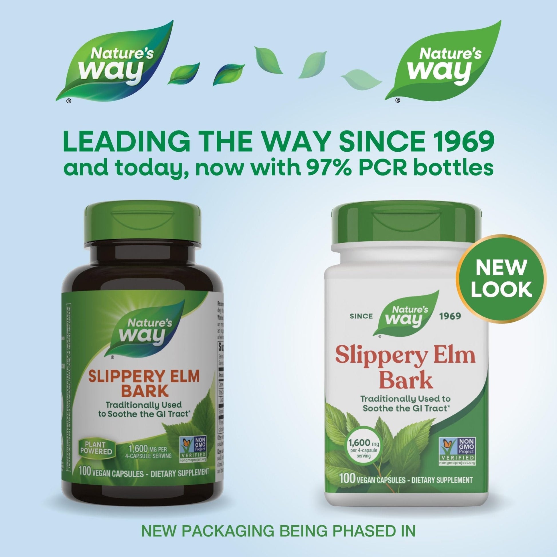 Nature’s Way Slippery Elm Bark Capsules, Traditional Digestive Support to Soothe Gastrointestinal Tract*, 1,600 mg per 4-Capsule Serving - Maple Wellness Supplements