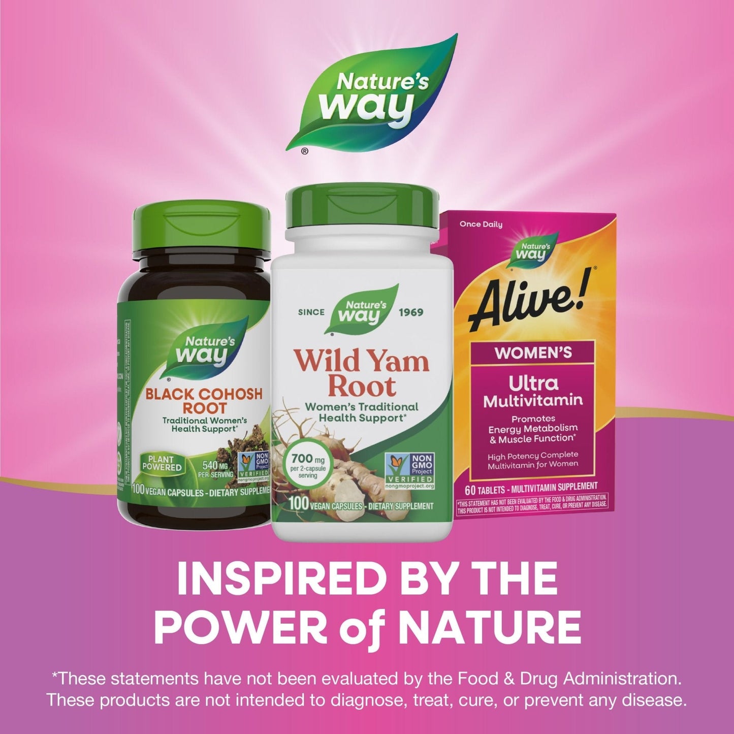 Nature's Way Wild Yam Root Capsules, Women's Traditional Health Support*, 700 mg per 2-Capsule Serving, Non-GMO Project Verified, 100 Vegan Capsules (Packaging May Vary) - Maple Wellness Supplements