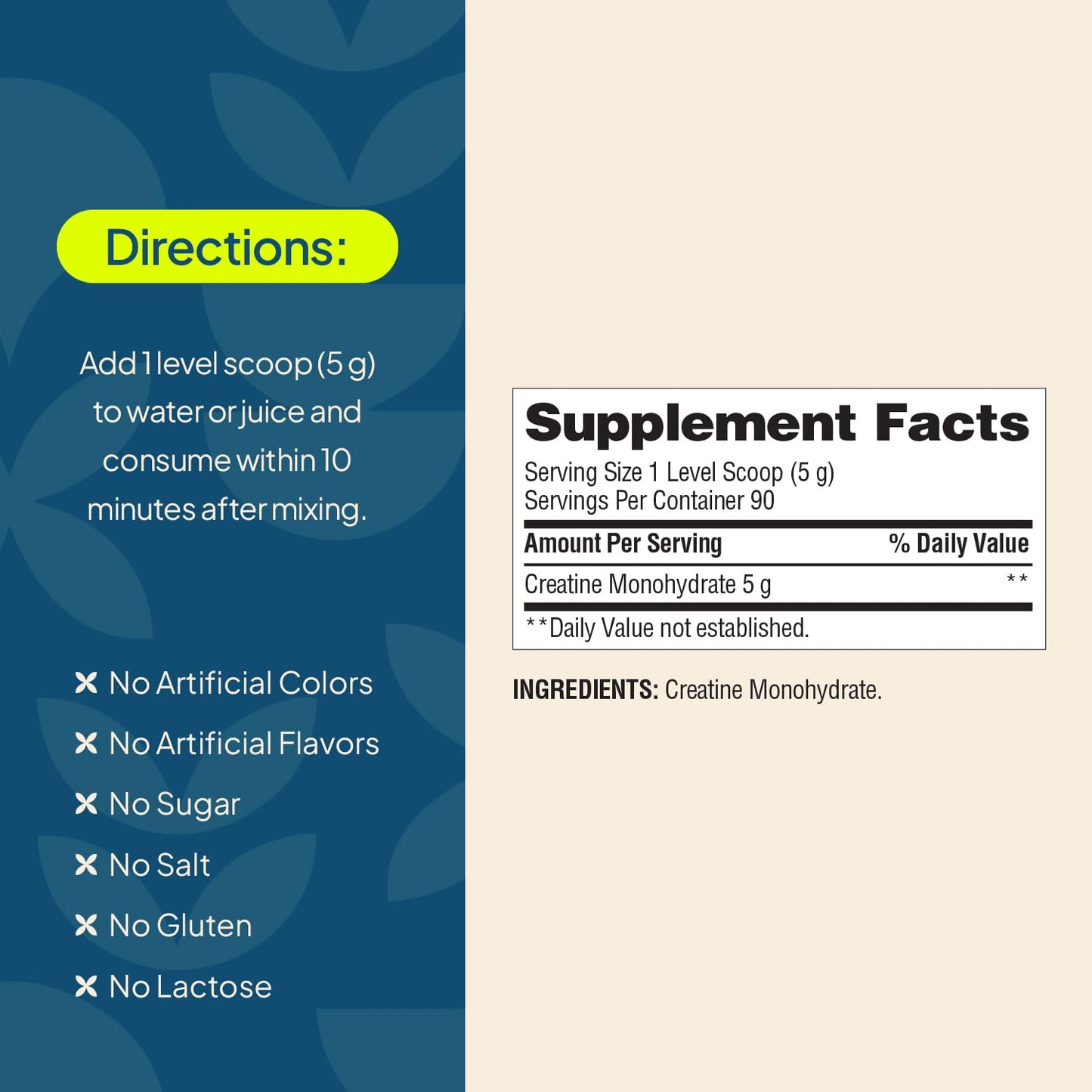 Nature's Wonder Micronized Creatine Monohydrate Powder 5g, Muscle Health, Muscle Energy Production, No Lactose, 5g of Micronized creatine Powder per Serving, 450G, 90 Servings - Maple Wellness Supplements