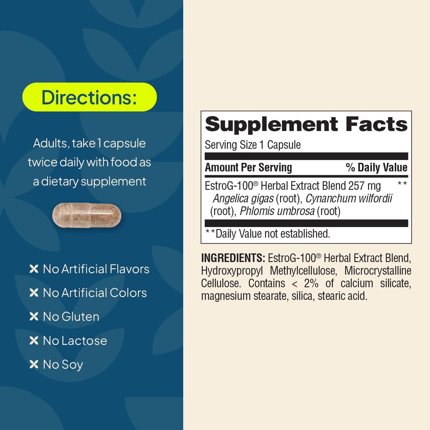 Nature's Wonder Not Today Hormones Perimenopause and Menopause Support Supplement for Women with Estro-G100, Supports Hot Flashes and Night Sweats 60 Vegetarian Capsules, 60 Day Supply - Maple Wellness Supplements