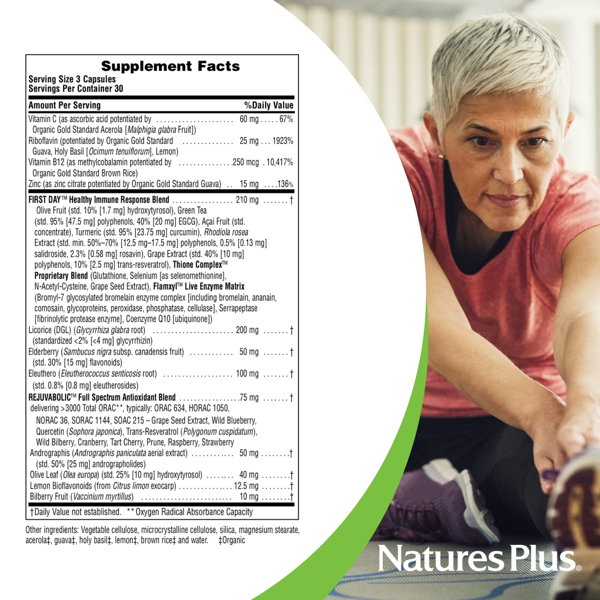 NaturesPlus AgeLoss Lung Support - 90 Capsules - Vegetarian, Gluten Free - 30 Servings - Maple Wellness Supplements
