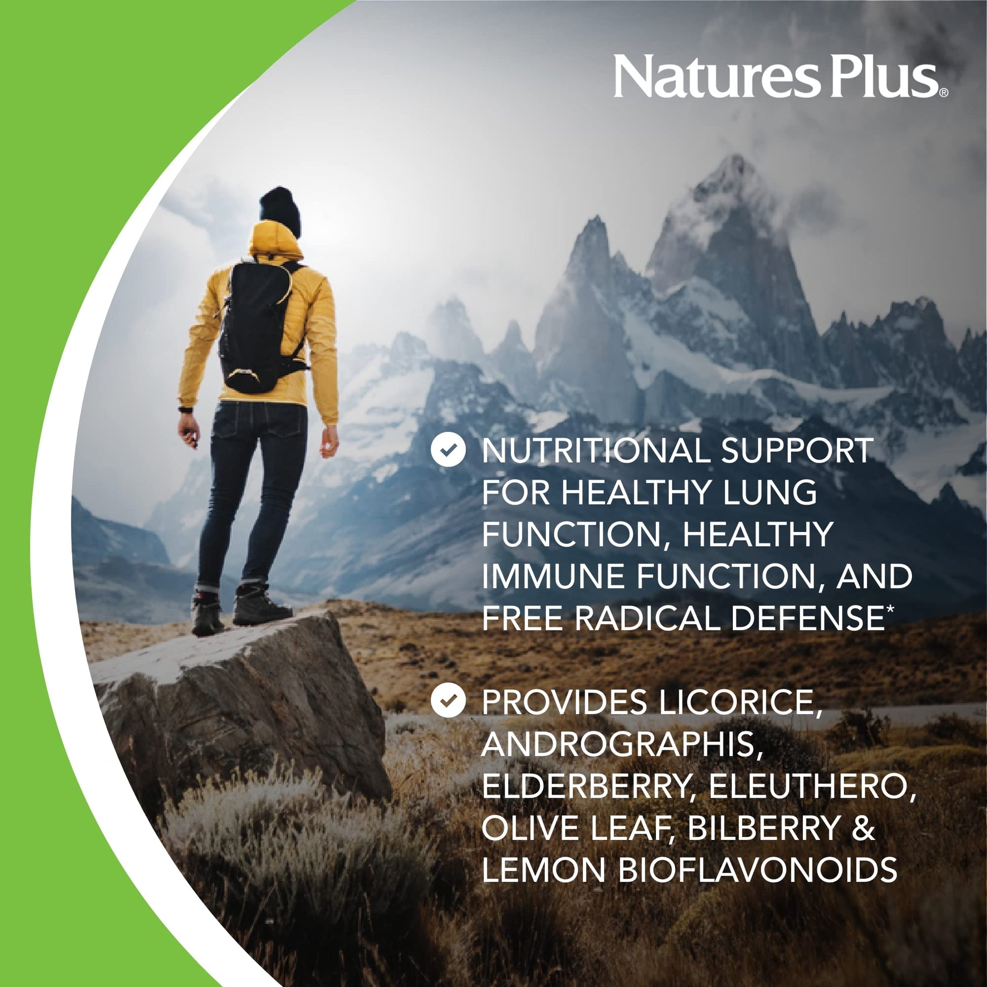 NaturesPlus AgeLoss Lung Support - 90 Capsules - Vegetarian, Gluten Free - 30 Servings - Maple Wellness Supplements