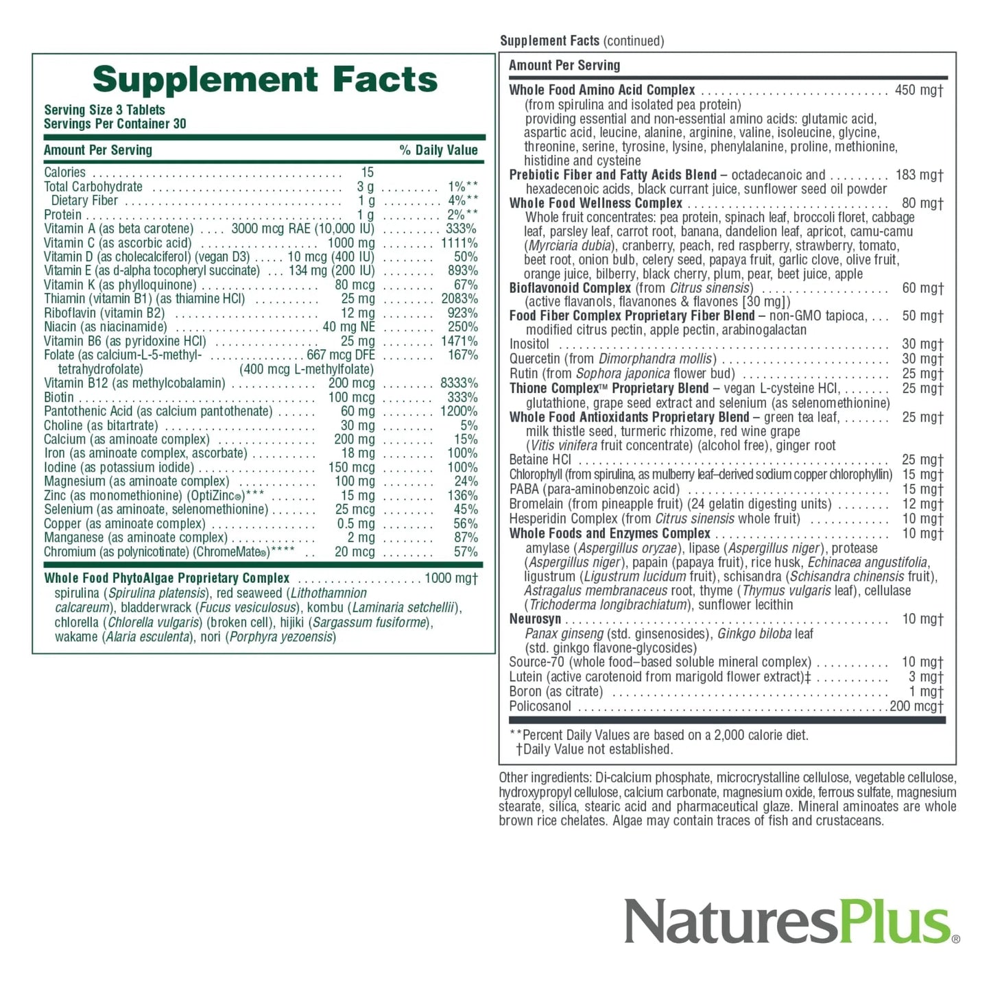 NaturesPlus Ultra Source of Life Multivitamin - 90 Tablets - Supports Immune Health, Energy & Overall Well-Being - with Lutein & Vitamin D3 - Maple Wellness Supplements