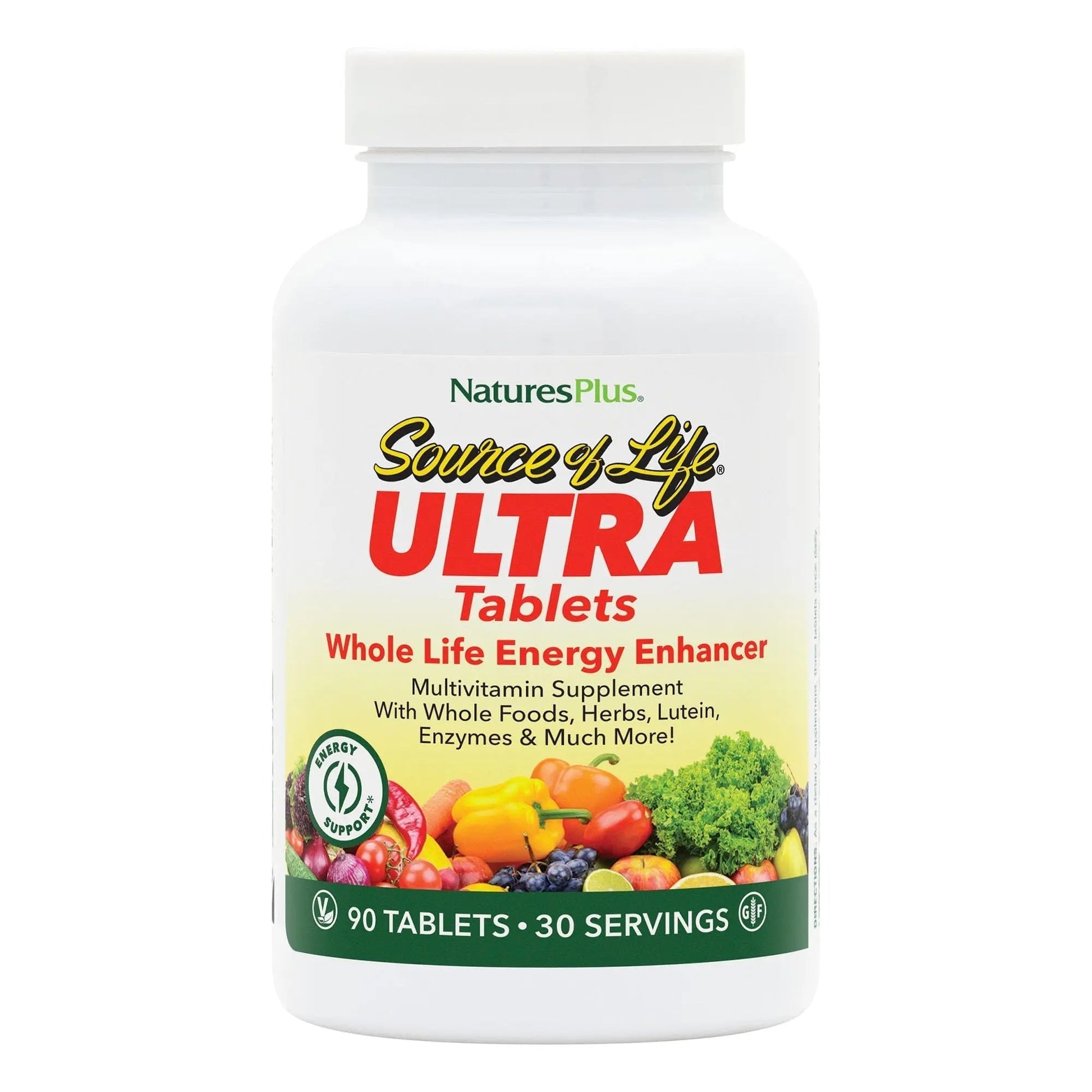 NaturesPlus Ultra Source of Life Multivitamin - 90 Tablets - Supports Immune Health, Energy & Overall Well-Being - with Lutein & Vitamin D3 - Maple Wellness Supplements