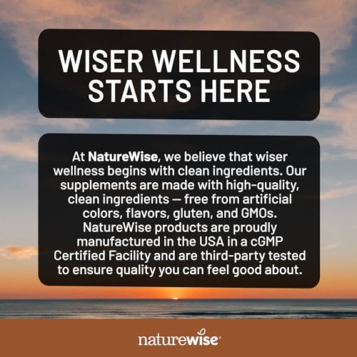 NatureWise Ashwagandha for Stress - With KSM-66 Extract, GABA, L-Theanine, Rhodiola Rosea - Herbal Mood & Sleep Support - Vegan, Non-GMO, Gluten-Free - 60 Capsules[1-Month Supply] - Maple Wellness Supplements