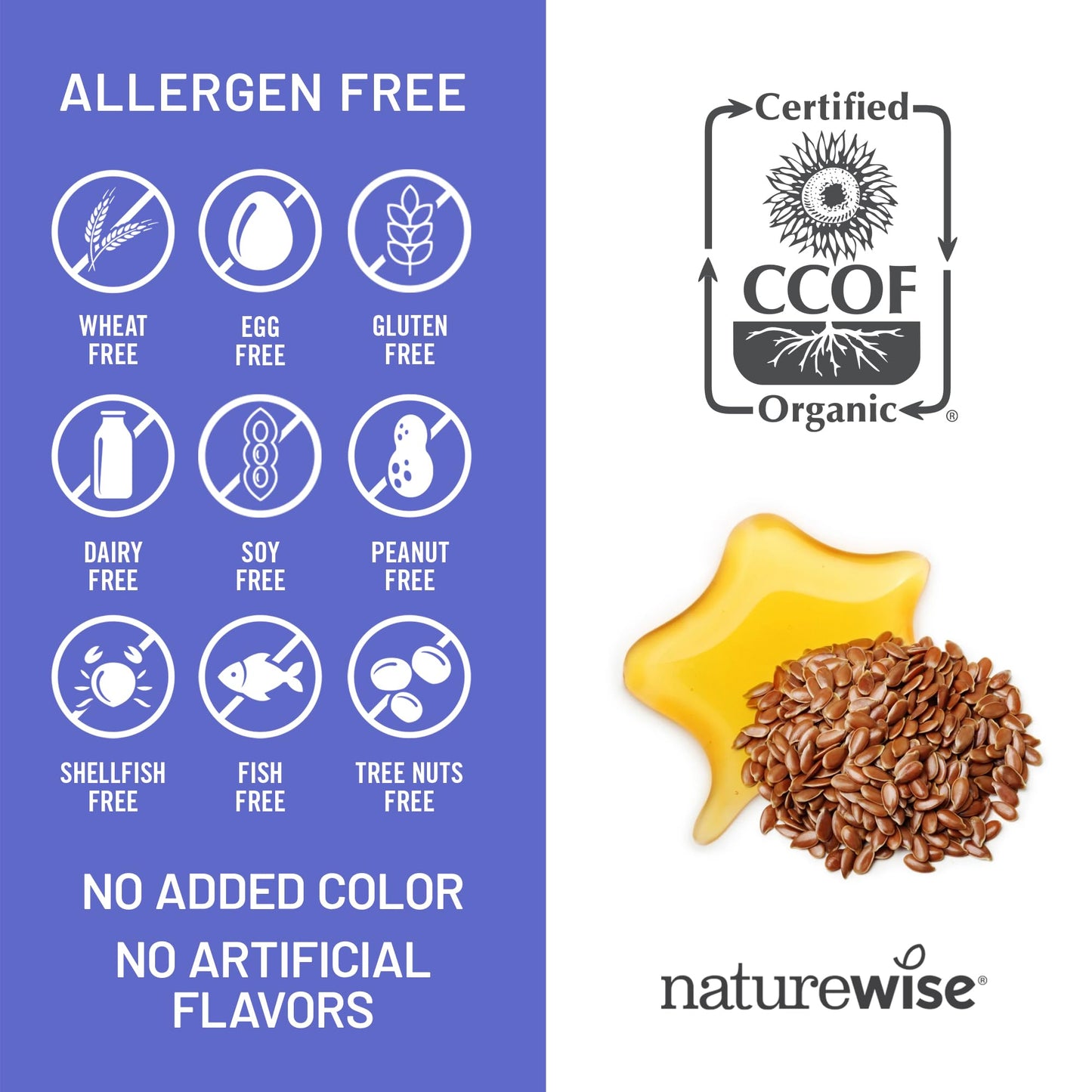 NatureWise Flaxseed Oil 1,242 mg, Fish Free Omega 3 6 9 with 720mg ALA, Dietary Supplement for Heart Health Support - Organic, Cold Pressed, - Maple Wellness Supplements