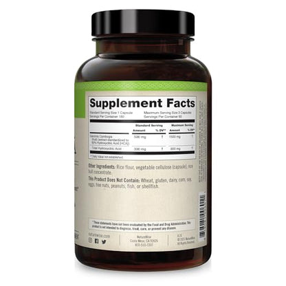 Naturewise Garcinia Cambogia with Pure Garcinia Cambogia Extract, 60% HCA Concentrati - Maple Wellness Supplements