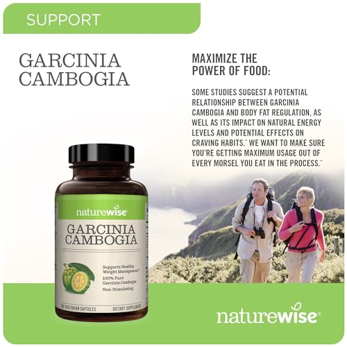 Naturewise Garcinia Cambogia with Pure Garcinia Cambogia Extract, 60% HCA Concentrati - Maple Wellness Supplements