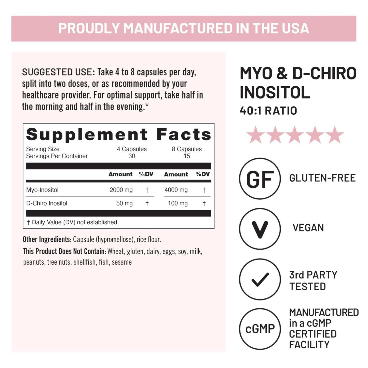 NatureWise Myo-Inositol & D-Chiro Inositol Supplement for Women - Fertility Supplements for Women - Ideal 40:1 Ratio - Myo Inositol 2000mg - Non-GMO, Vegan, USA Manufactured - [30-Day Supply] - Maple Wellness Supplements
