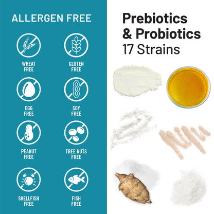 NatureWise Probiotics 60 Billion CFU - 17 Strains + Organic Prebiotics - Immune, Digestive & Gut Health Support for Women & Men - Vegetarian, Gluten-Free, - Maple Wellness Supplements