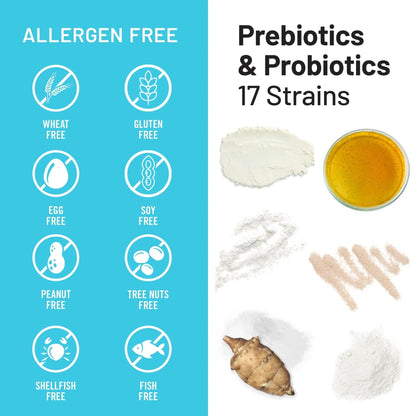 NatureWise Probiotics 70 Billion CFU - 17 Strains + Organic Prebiotics - Immune, Digestive & Gut Health Support for Women & Men - Vegetarian, Gluten-Free, Non-GMO - 30 Capsules[1-Month Supply] - Maple Wellness Supplements