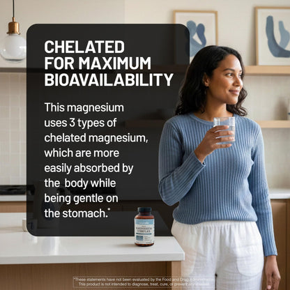 NatureWise Triple Magnesium Complex - High Absorption Magnesium Glycinate + Malate + Citrate for Muscle Nerve & Sleep Support - Vegan 90 Capsules - Maple Wellness Supplements