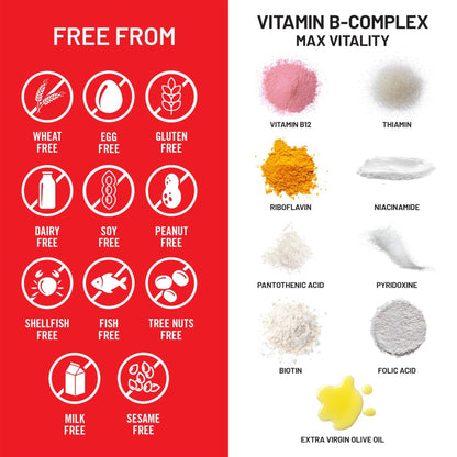 NatureWise Vitamin B Complex for Women and Men - with Folic Acid Biotin B1 B2 B3 B6 B12 - Support Cellular Energy & Mental Clarity - Gluten & Dairy Free - Maple Wellness Supplements