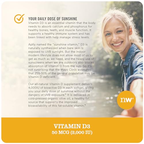 NatureWise Vitamin D3 2000iu (50 mcg) Healthy Muscle Function, and Immune Support - Maple Wellness Supplements