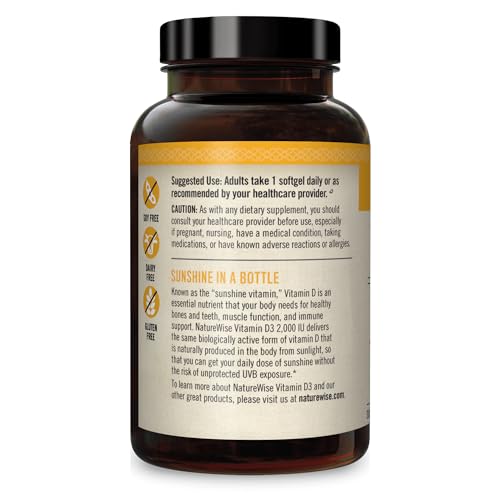 NatureWise Vitamin D3 2000iu (50 mcg) Healthy Muscle Function, and Immune Support - Maple Wellness Supplements